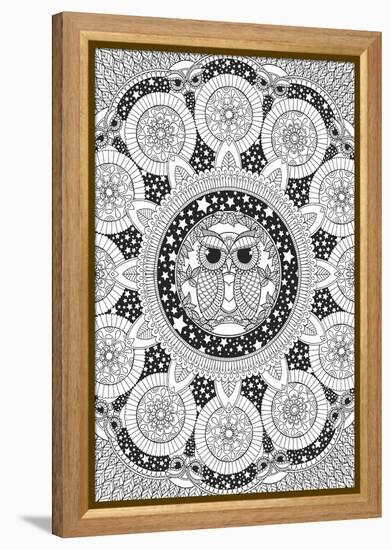 Night Owl Mandala-Hello Angel-Framed Premier Image Canvas