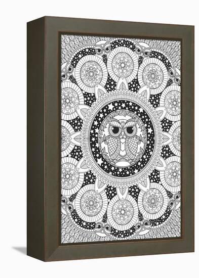 Night Owl Mandala-Hello Angel-Framed Premier Image Canvas