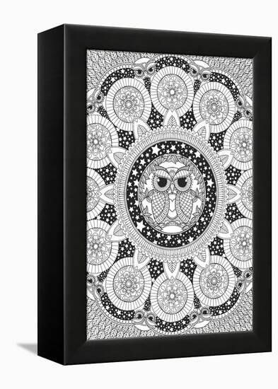 Night Owl Mandala-Hello Angel-Framed Premier Image Canvas