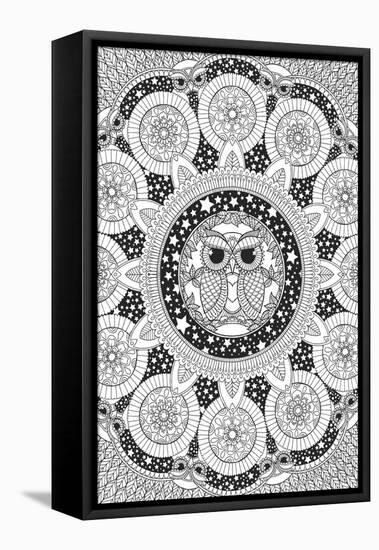 Night Owl Mandala-Hello Angel-Framed Premier Image Canvas