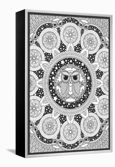 Night Owl Mandala-Hello Angel-Framed Premier Image Canvas