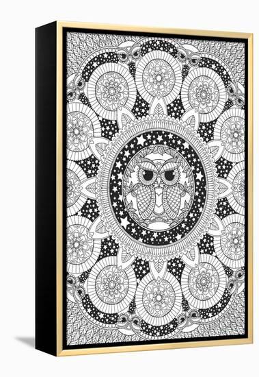 Night Owl Mandala-Hello Angel-Framed Premier Image Canvas