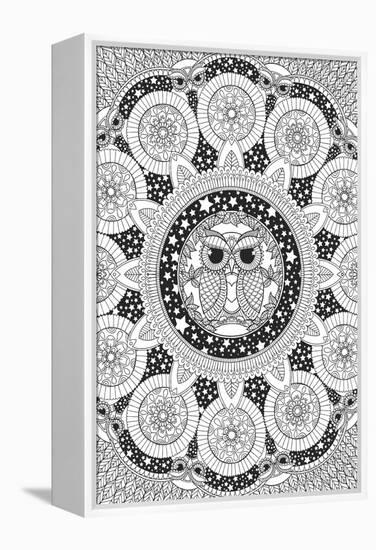 Night Owl Mandala-Hello Angel-Framed Premier Image Canvas
