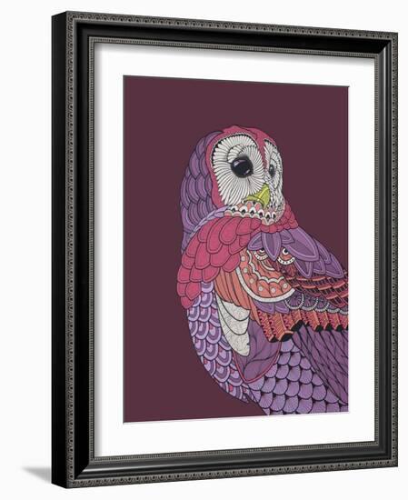 Night Owl-Drawpaint Illustration-Framed Giclee Print