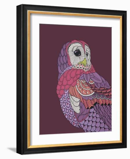 Night Owl-Drawpaint Illustration-Framed Giclee Print