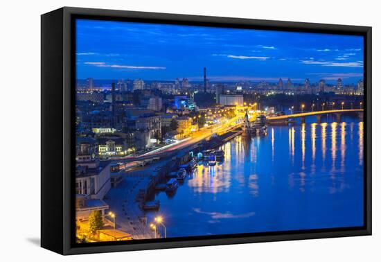 Night Panorama of Kiev-connect1-Framed Premier Image Canvas