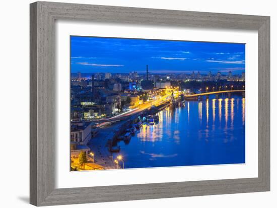 Night Panorama of Kiev-connect1-Framed Photographic Print