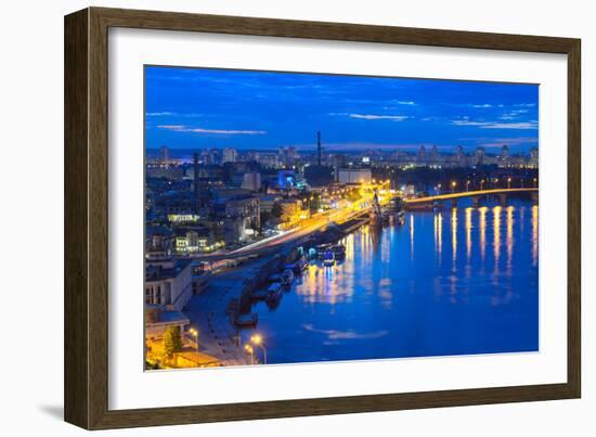 Night Panorama of Kiev-connect1-Framed Photographic Print