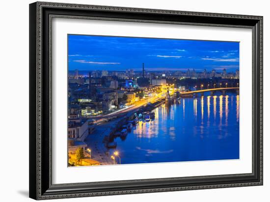 Night Panorama of Kiev-connect1-Framed Photographic Print