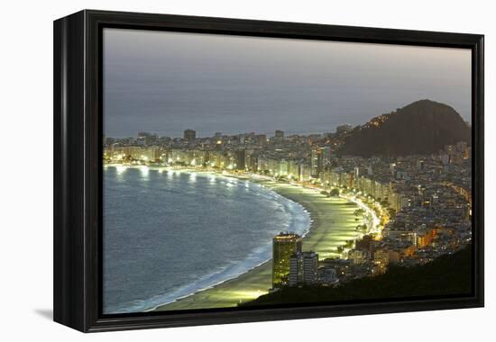 Night Panoramic View Of Rio De Janeiro-luiz rocha-Framed Premier Image Canvas