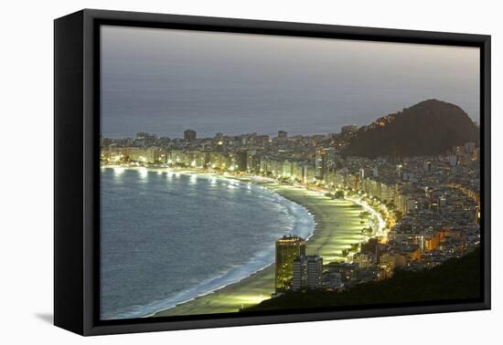 Night Panoramic View Of Rio De Janeiro-luiz rocha-Framed Premier Image Canvas
