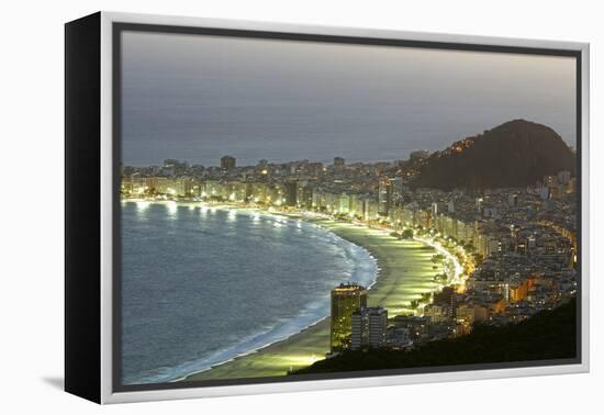 Night Panoramic View Of Rio De Janeiro-luiz rocha-Framed Premier Image Canvas
