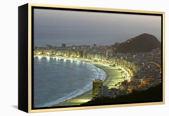 Night Panoramic View Of Rio De Janeiro-luiz rocha-Framed Premier Image Canvas