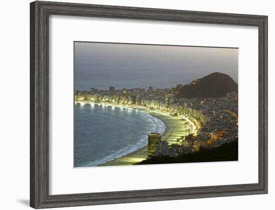 Night Panoramic View Of Rio De Janeiro-luiz rocha-Framed Photographic Print