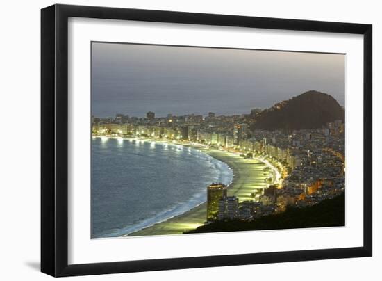 Night Panoramic View Of Rio De Janeiro-luiz rocha-Framed Photographic Print