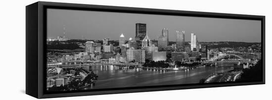 Night, Pittsburgh, Pennsylvania-null-Framed Stretched Canvas