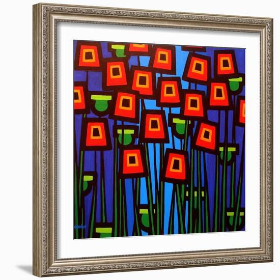 Night Poppies-John Nolan-Framed Giclee Print