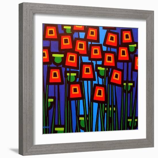 Night Poppies-John Nolan-Framed Giclee Print