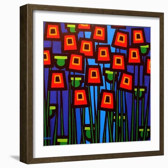 Night Poppies-John Nolan-Framed Giclee Print