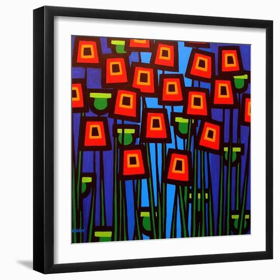 Night Poppies-John Nolan-Framed Giclee Print