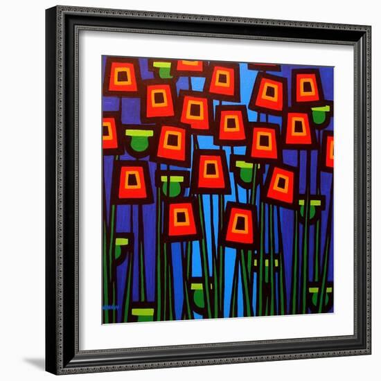 Night Poppies-John Nolan-Framed Giclee Print