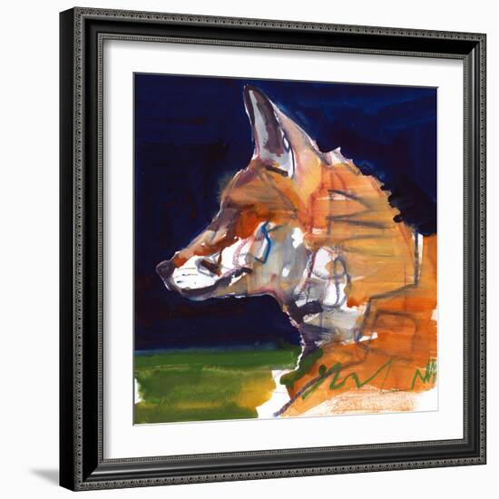 Night Profile, 2022, (mixed media on paper)-Mark Adlington-Framed Giclee Print