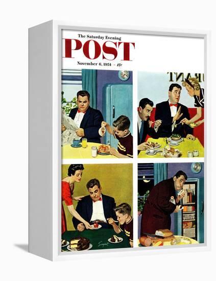 "Night Raid" Saturday Evening Post Cover, November 6, 1954-Richard Sargent-Framed Premier Image Canvas