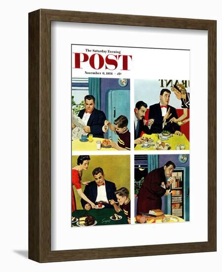 "Night Raid" Saturday Evening Post Cover, November 6, 1954-Richard Sargent-Framed Giclee Print