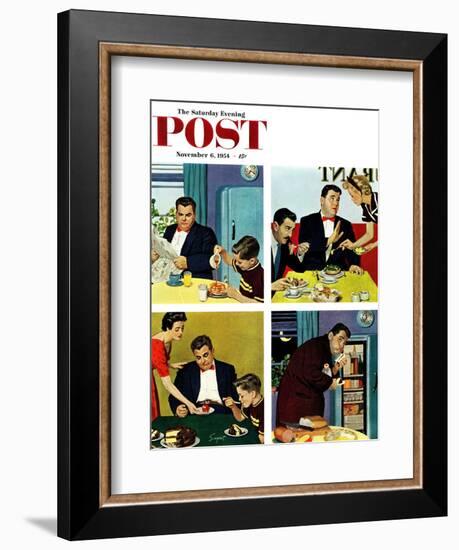 "Night Raid" Saturday Evening Post Cover, November 6, 1954-Richard Sargent-Framed Giclee Print