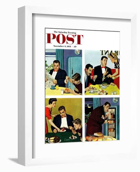 "Night Raid" Saturday Evening Post Cover, November 6, 1954-Richard Sargent-Framed Giclee Print