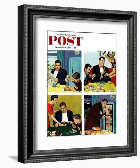 "Night Raid" Saturday Evening Post Cover, November 6, 1954-Richard Sargent-Framed Giclee Print