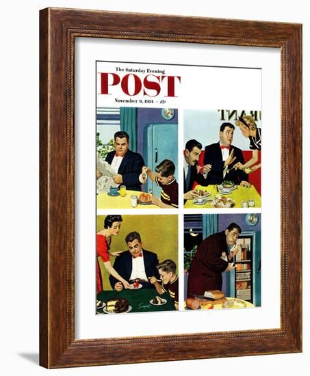 "Night Raid" Saturday Evening Post Cover, November 6, 1954-Richard Sargent-Framed Giclee Print