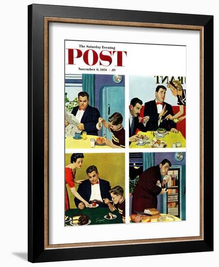 "Night Raid" Saturday Evening Post Cover, November 6, 1954-Richard Sargent-Framed Giclee Print