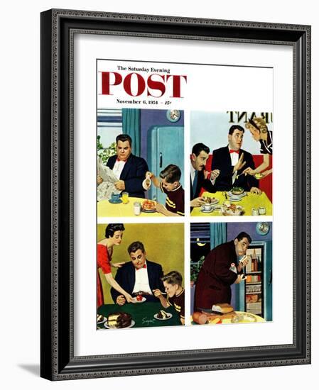 "Night Raid" Saturday Evening Post Cover, November 6, 1954-Richard Sargent-Framed Giclee Print