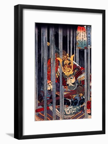 Night Rain at Narumi-Kuniyoshi Utagawa-Framed Giclee Print