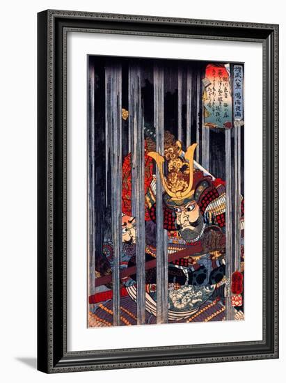 Night Rain at Narumi-Kuniyoshi Utagawa-Framed Giclee Print