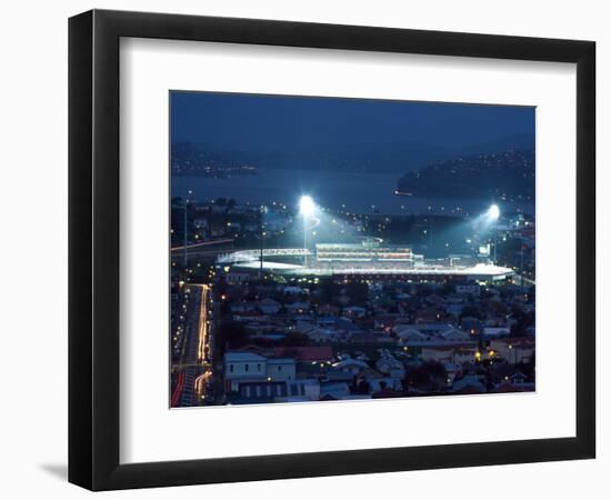 Night Rugby, Carisbrook, Dunedin, New Zealand-David Wall-Framed Photographic Print