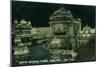 Night Scene at the Imperial International Exhibition, White City, London, 1909-null-Mounted Giclee Print