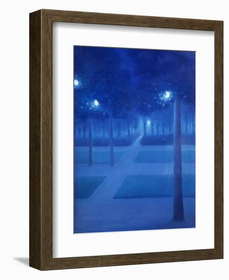 Night Scene in the Parc Royal, Brussels, 1897-William Degouve De Nuncques-Framed Giclee Print