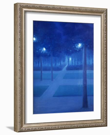 Night Scene in the Parc Royal, Brussels, 1897-William Degouve De Nuncques-Framed Giclee Print