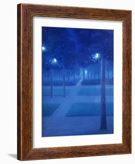 Night Scene in the Parc Royal, Brussels, 1897-William Degouve De Nuncques-Framed Giclee Print