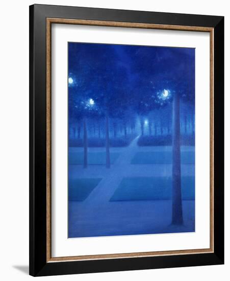 Night Scene in the Parc Royal, Brussels, 1897-William Degouve De Nuncques-Framed Giclee Print