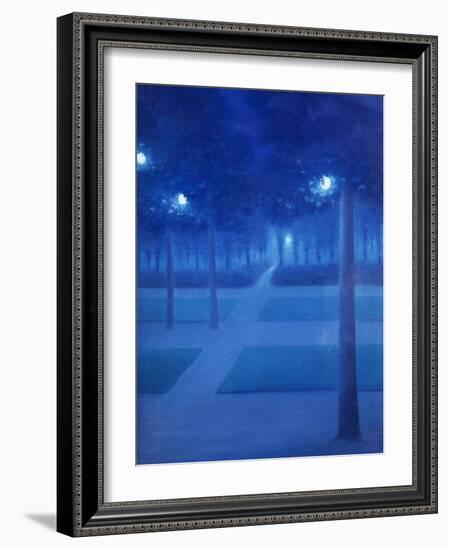 Night Scene in the Parc Royal, Brussels, 1897-William Degouve De Nuncques-Framed Giclee Print