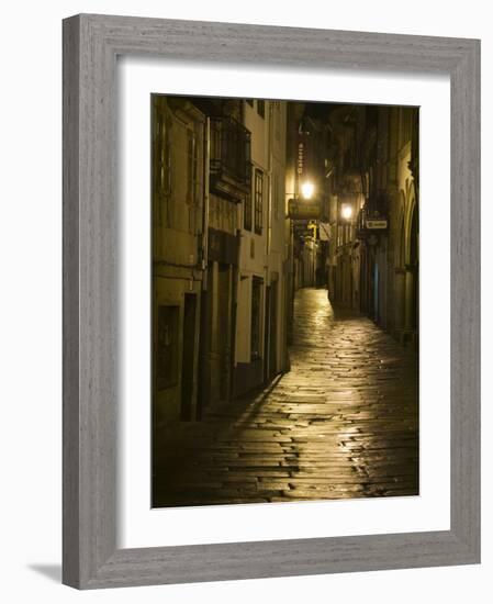 Night Scene, Santiago De Compostela, Galicia, Spain-R H Productions-Framed Photographic Print