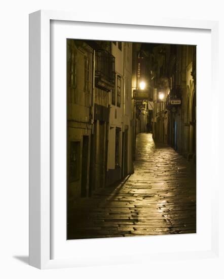 Night Scene, Santiago De Compostela, Galicia, Spain-R H Productions-Framed Photographic Print