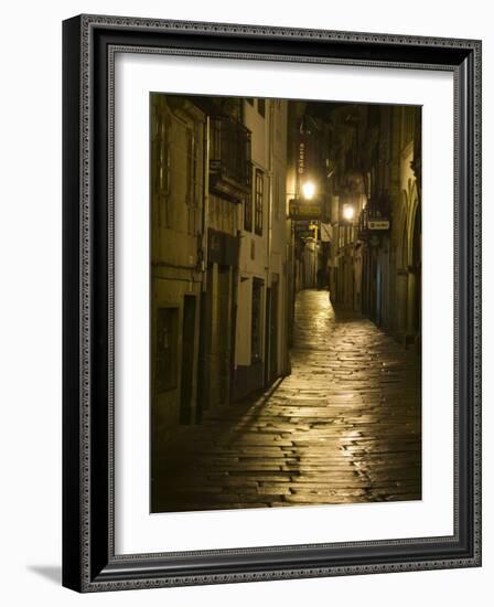 Night Scene, Santiago De Compostela, Galicia, Spain-R H Productions-Framed Photographic Print