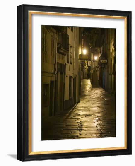 Night Scene, Santiago De Compostela, Galicia, Spain-R H Productions-Framed Photographic Print