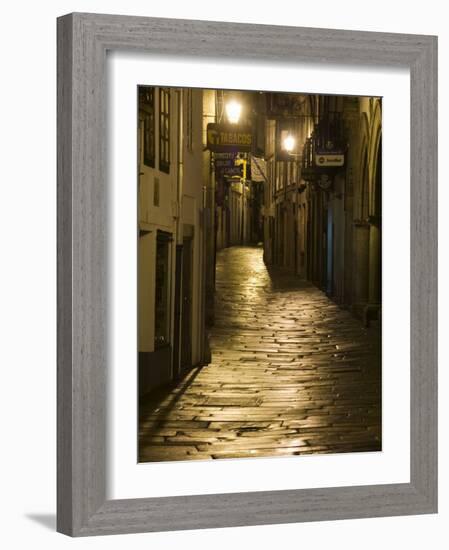 Night Scene, Santiago De Compostela, Galicia, Spain-R H Productions-Framed Photographic Print