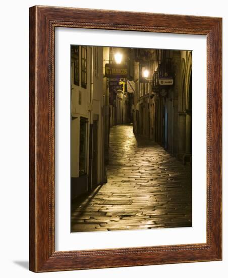 Night Scene, Santiago De Compostela, Galicia, Spain-R H Productions-Framed Photographic Print