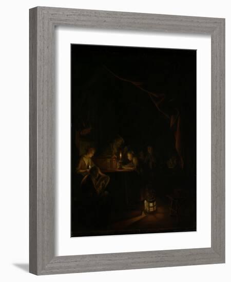 Night School-Gerard Dou-Framed Art Print